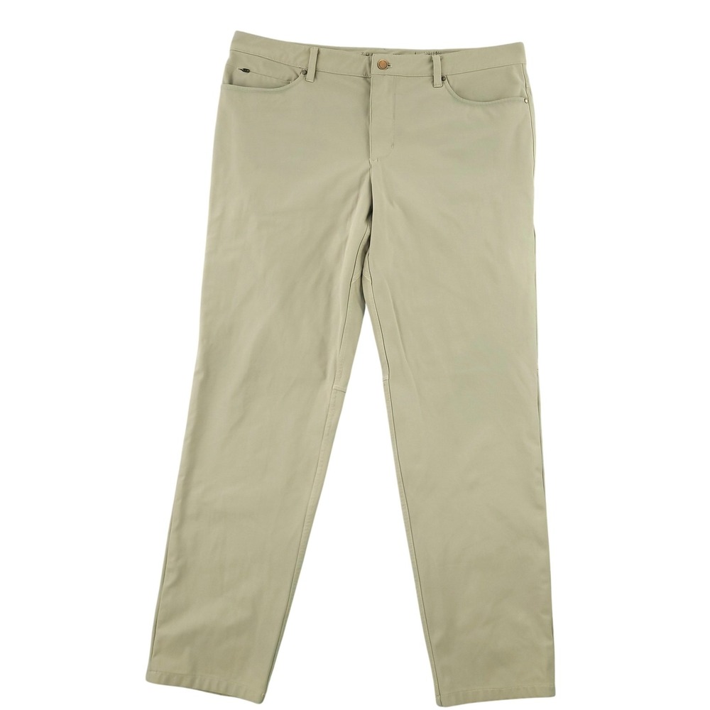 7 Diamonds Infinity Pants Mens 36x30 Beige Stretch Chino Slim Fit 5 Pocket